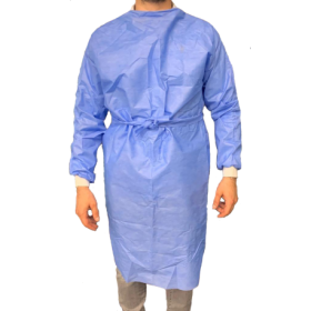 Ιατρική προστατευτική ρόμπα μιας χρήσης non-woven one size 1 τεμάχιο