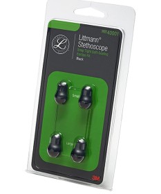 3M™ Littmann® Stethoscope ανταλλακτικό κιτ, ελιές κουμπωτές - Μαύρες