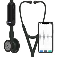Littmann® CORE Digital Stethoscope 8490 Black Chestpiece, Tube, Stem & Headset