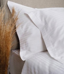 Μαξιλαροθήκη Oxford ριγέ λευκή 160 κλωστών - 53 x 73 εκ 80τμχ