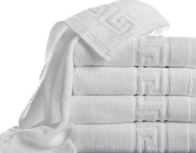 Πετσέτα προσώπου λευκή πενιέ 100% cotton μαίανδρος 50 x 90 εκ 84τμχ