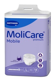 Πάνες ακράτειας βρακάκι MoliCare Mobile (L) Σλιπ νύχτας 14 τμχ