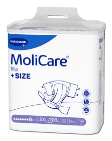 Molicare Slip +Size Πάνες Ακράτειας Νο 2XLarge/3XLarge 8 σταγόνων 14τεμ.